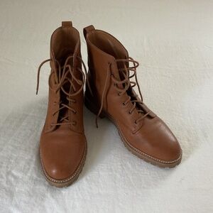 Like New Tan Leather Booties by Madewell